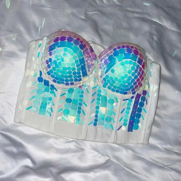 Bustier top with sequins - Picture 1 of 1